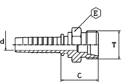 Штуцер CEL DIN 3853 - метрическая резьба, конус 24, легкая серия